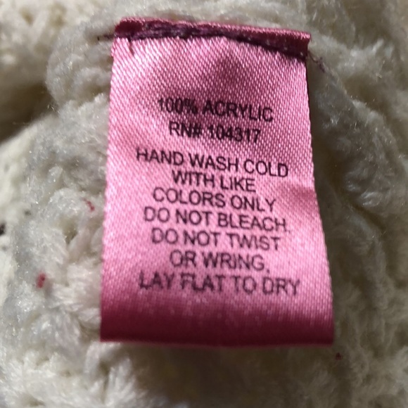 Derek Heart White V Neck Large Button Sweater - Picture 7 of 7